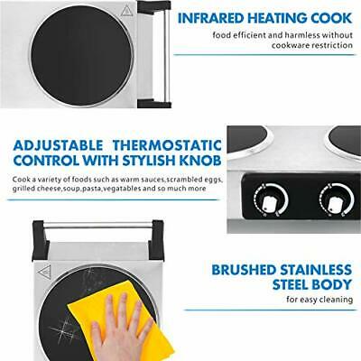 Electric Stove Double Infrared Ceramic Hot Plate For Cooking Two Control Cooktop - Fresh Stock Dated February 2026