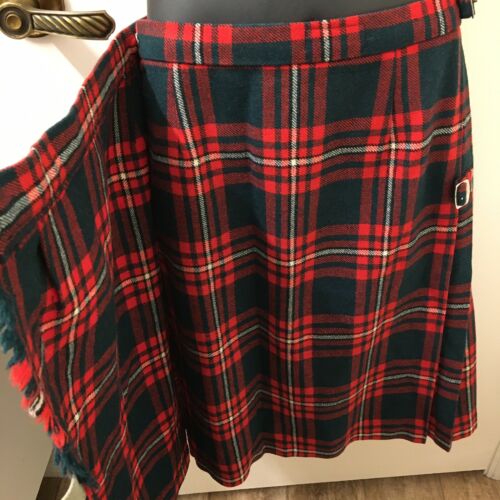 Vintage Glen Avon Scottish Woollens Ltd Tartan Plaid Wool Kilt Skirt 28 Defect - Fresh Stock Dated March 2026