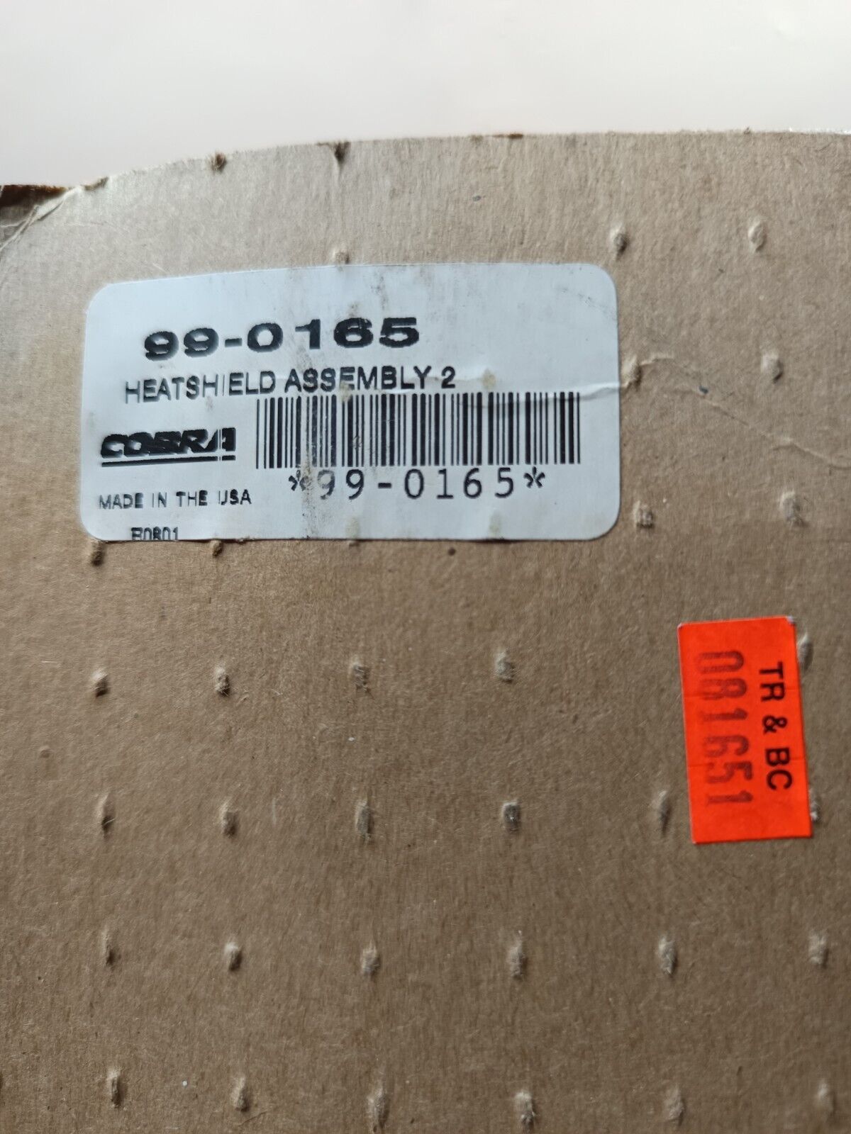 Cobra Universal Exhaust Heat Shield 2 X 7 Long 99-0165 BRAND NEW SEALED - Fresh Stock Dated February 2026