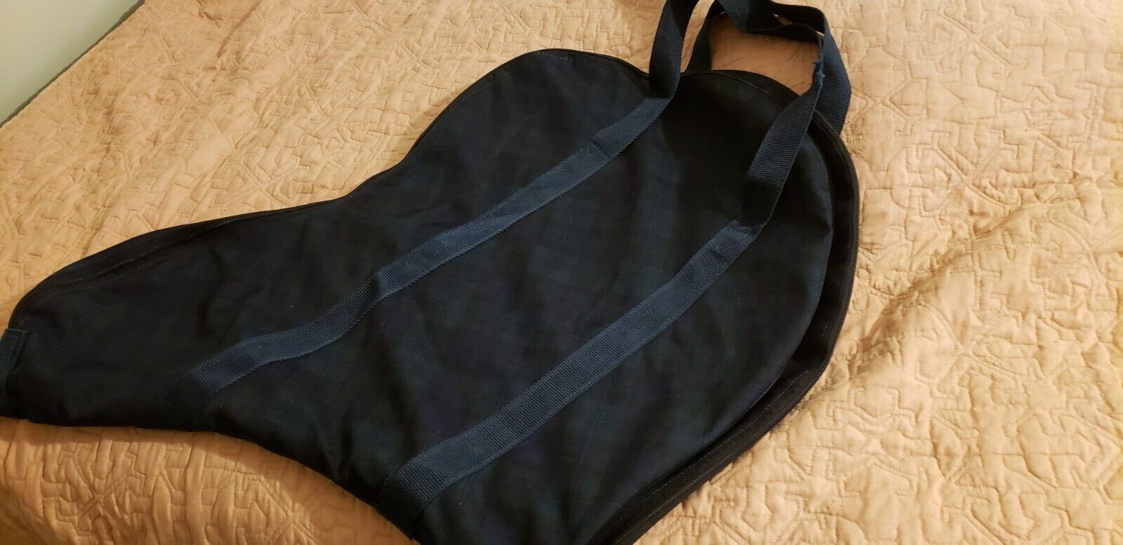 blue plaid English saddle carrier - Fresh Stock Dated December 2025