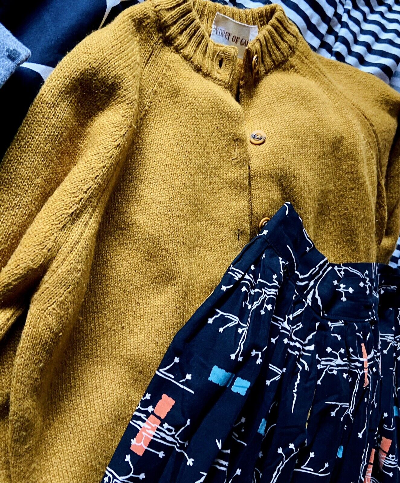 Vintage 1950s Atomic Circle Skirt Rare Print  Mid Century Cotton 32” Waist - Fresh Stock Dated March 2026