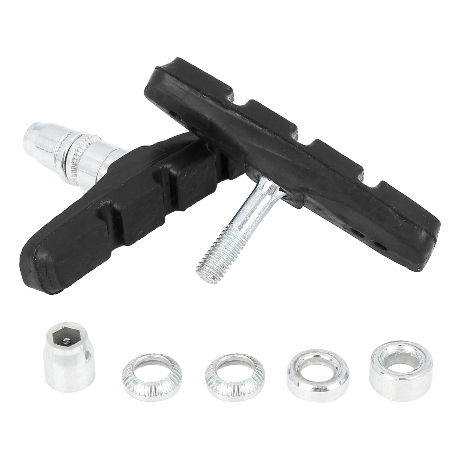 5 Pairs High Grade Cycling Bicycle Bike V Brake Pads 70mm Shoes Pads Black - Fresh Stock Dated February 2026