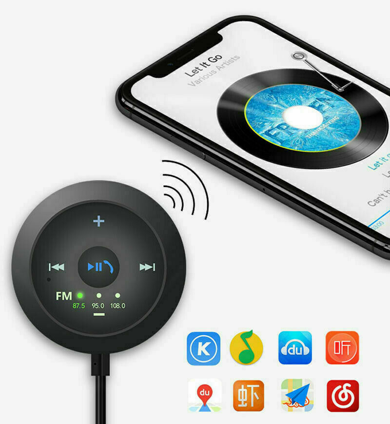 In-Car AUX Wireless Bluetooth 5.0 FM Hands-free Adapter Receiver & Transmitter - Fresh Stock Dated February 2026