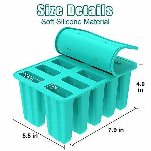 Hibery 10-Cavities Popsicle Maker Mold DIY Reusable Silicone Popsecle Molds E... - Fresh Stock Dated February 2026