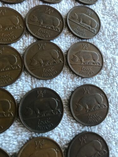 Lot Of 27 Irish Lucky Half-pennies 1953 - Fresh Stock Dated February 2026