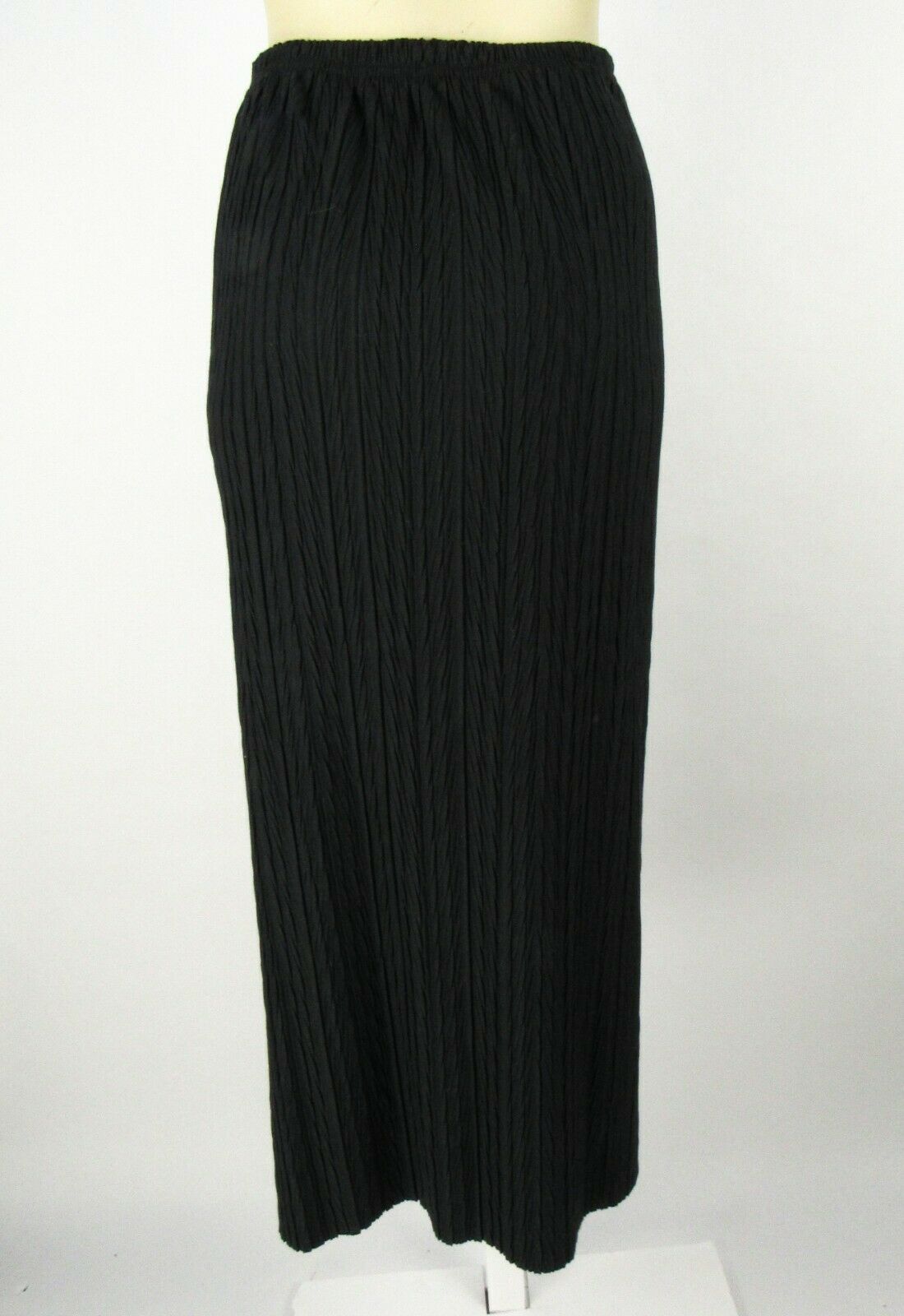 Vintage 90s Y2K The Limited Black Crinkle Pencil Skirt S Italy Long Pleated - Fresh Stock Dated February 2026