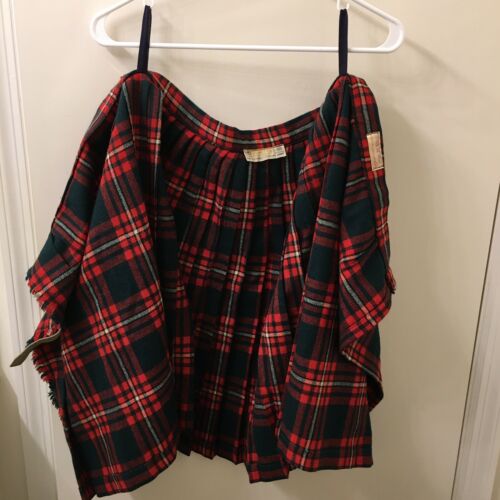 Vintage Glen Avon Scottish Woollens Ltd Tartan Plaid Wool Kilt Skirt 28 Defect - Fresh Stock Dated March 2026
