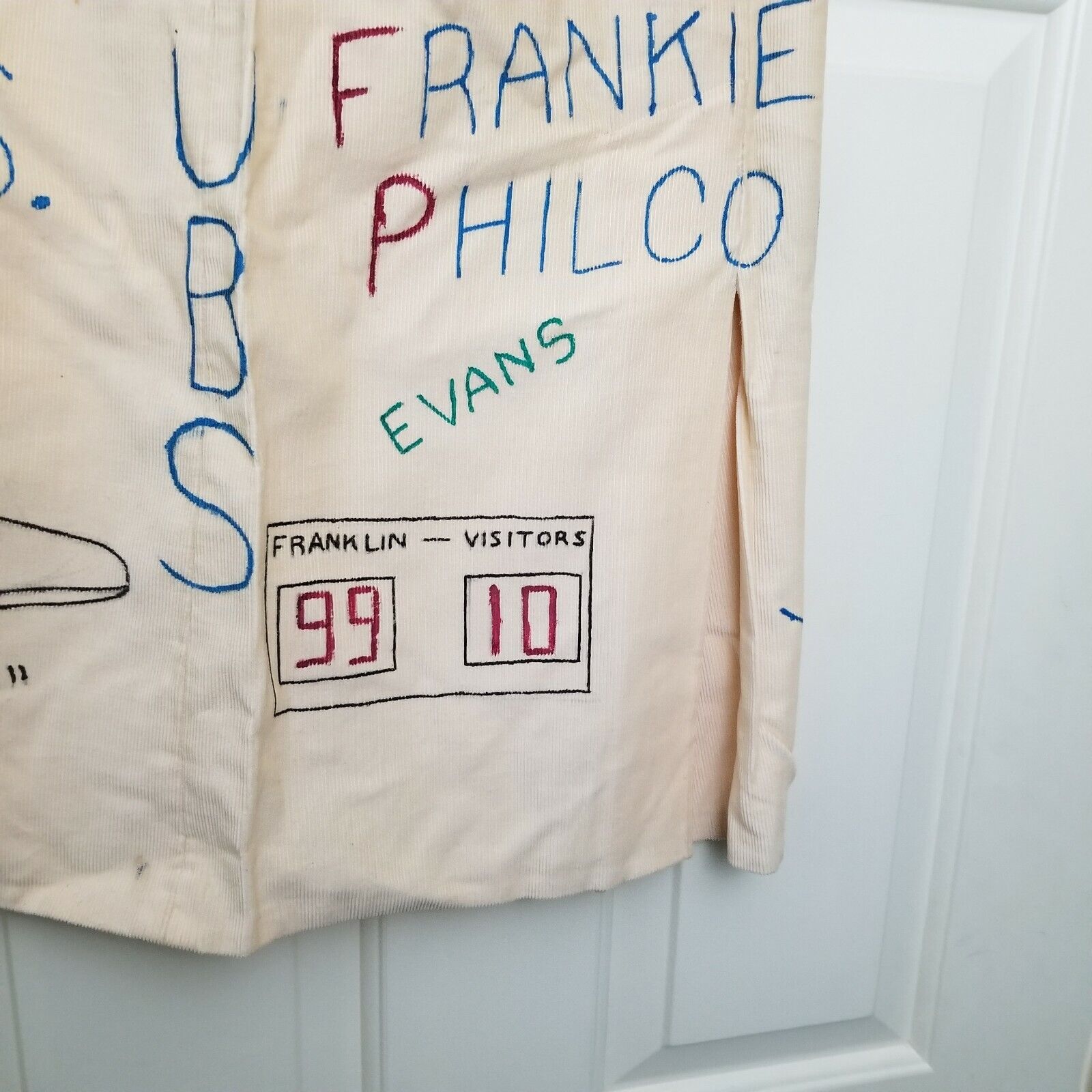 Vintage 60s Senior Corduroy Skirt Cords Hand Painted Indiana Handmade Purdue - Fresh Stock Dated March 2026