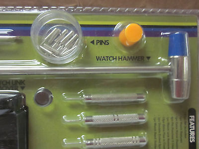 WATCH REPAIR KIT 21pc HAMMER PIN PUNCHES LINK REMOVER SPRING BAR TOOL BAND BLOCK - Fresh Stock Dated December 2025