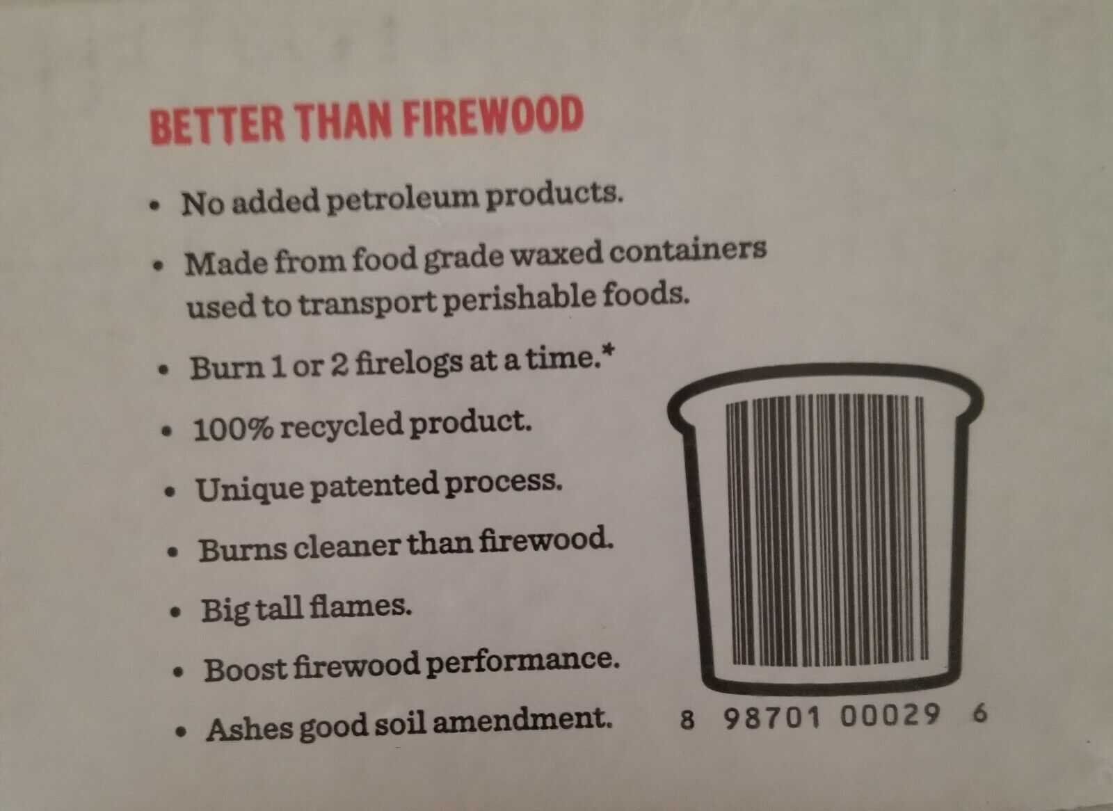 2 GENUINE KFC FIRE LOGS 11 HERBS AND SPICES ENVIRO-LOG KFC SCENT FREE SHIPPING - Fresh Stock Dated December 2025