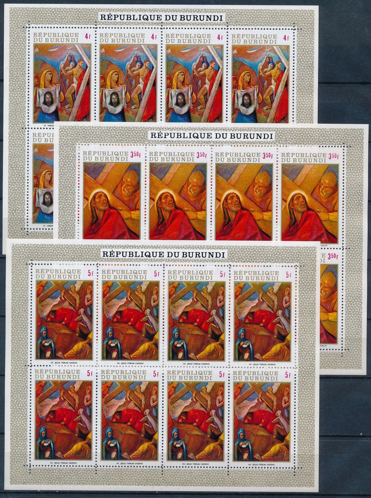 [PG20264] Burundi 1970 : Good Set of 7 Very Fine MNH Sheets - 2 Pictures - Fresh Stock Dated December 2025