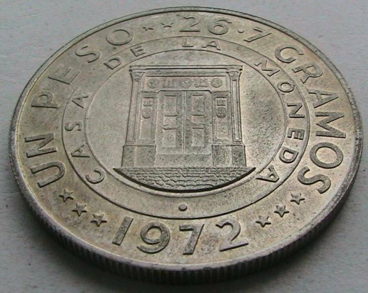 Antique Dominican Republic1peso1972 25th Anniversary of the Central Bank Silver - Fresh Stock Dated December 2025