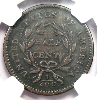 1794 Liberty Cap Flowing Hair Half Cent 1/2C Coin (C-3A R5 Variety) - NGC VF20 - Fresh Stock Dated February 2026