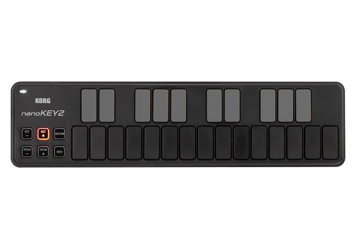 Korg nanoKEY2 Slim-Line USB 25-Key MIDI Controller (Black).  Free U.S. Shipping! - Fresh Stock Dated February 2026