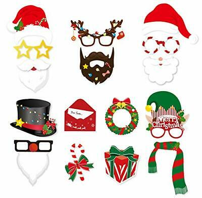 Konsait 42 Count Christmas Photo Booth Props Christmas Photo Props with Stick... - Fresh Stock Dated February 2026