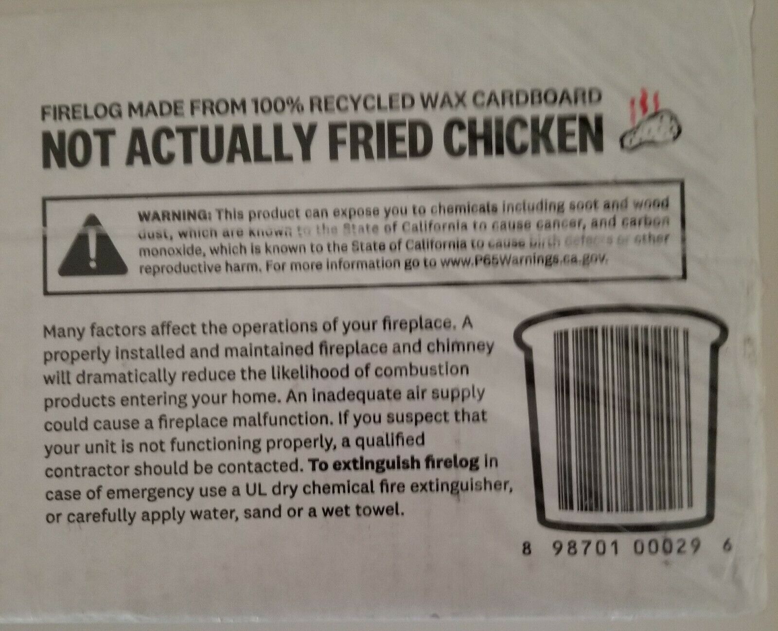 2 GENUINE KFC FIRE LOGS 11 HERBS AND SPICES ENVIRO-LOG KFC SCENT FREE SHIPPING - Fresh Stock Dated December 2025