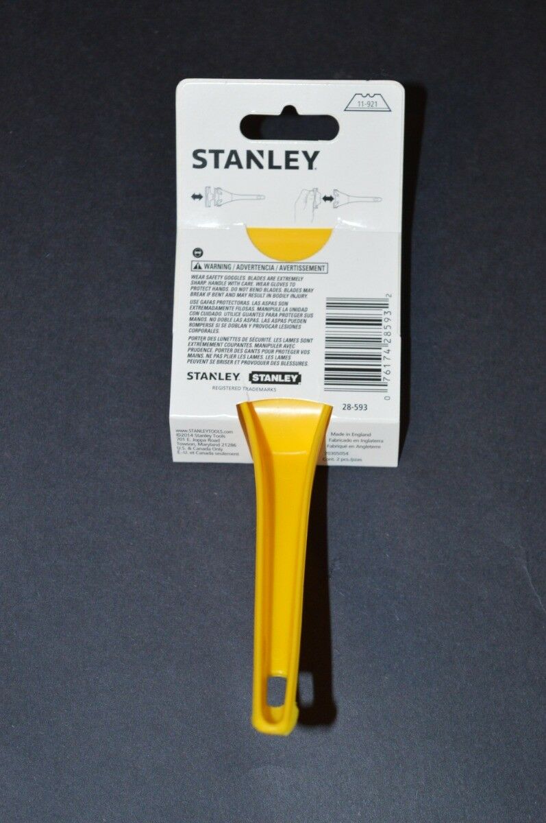 STANLEY WINDOW SCRAPER 28-593 Mirrors Tile Glass Painter Automotive Home 1 Blade - Fresh Stock Dated February 2026