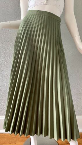 Vintage 70s Disco High Waist MCM Retro Accordion Pleat Maxi Skirt S/M - Fresh Stock Dated February 2026