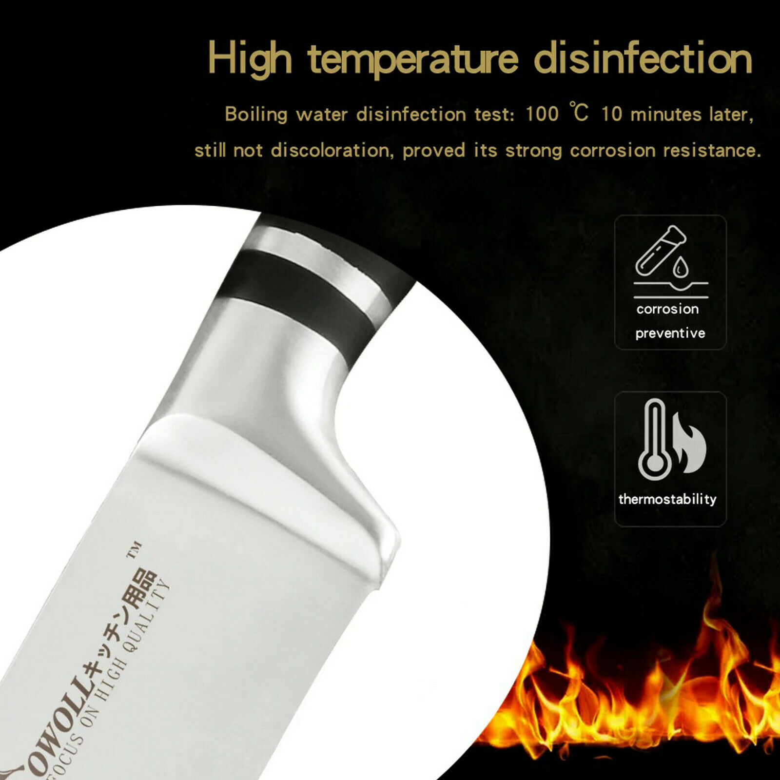 Professional Stainless Steel Chef Knife Cleaver Fruit Knife Paring Kitchen Tool - Fresh Stock Dated December 2025