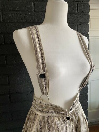 GUNNE SAX Jessica McClintock Vintage 100% Cotton High Waist Skirt Suspenders 7 - Fresh Stock Dated February 2026
