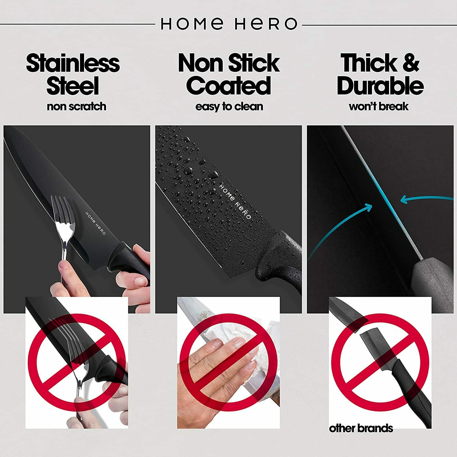 17 Piece Set ,Stainless Steel Knife Set with Block ,Kitchen Knives Set Chef Knif - Fresh Stock Dated December 2025