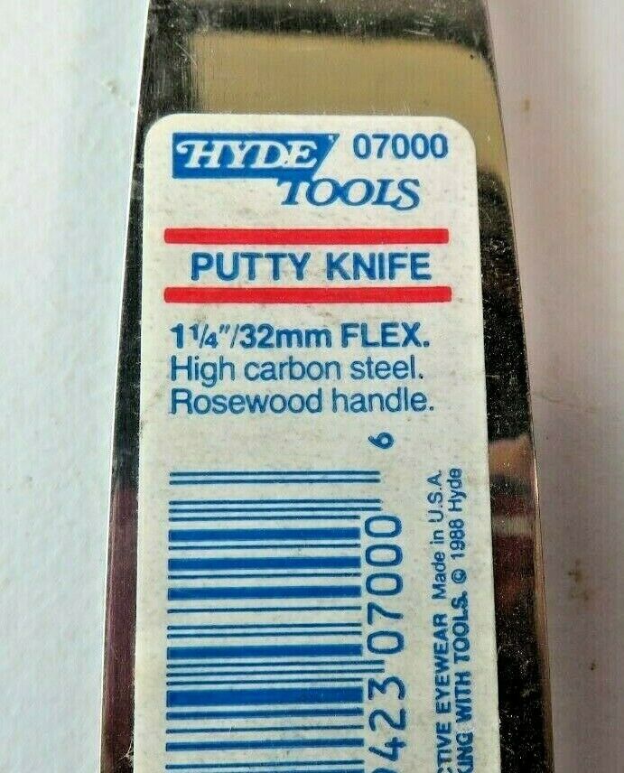 HYDE Tools Flex Putty Knife No.07000  Vintage Rosewood handle 1-1/4
