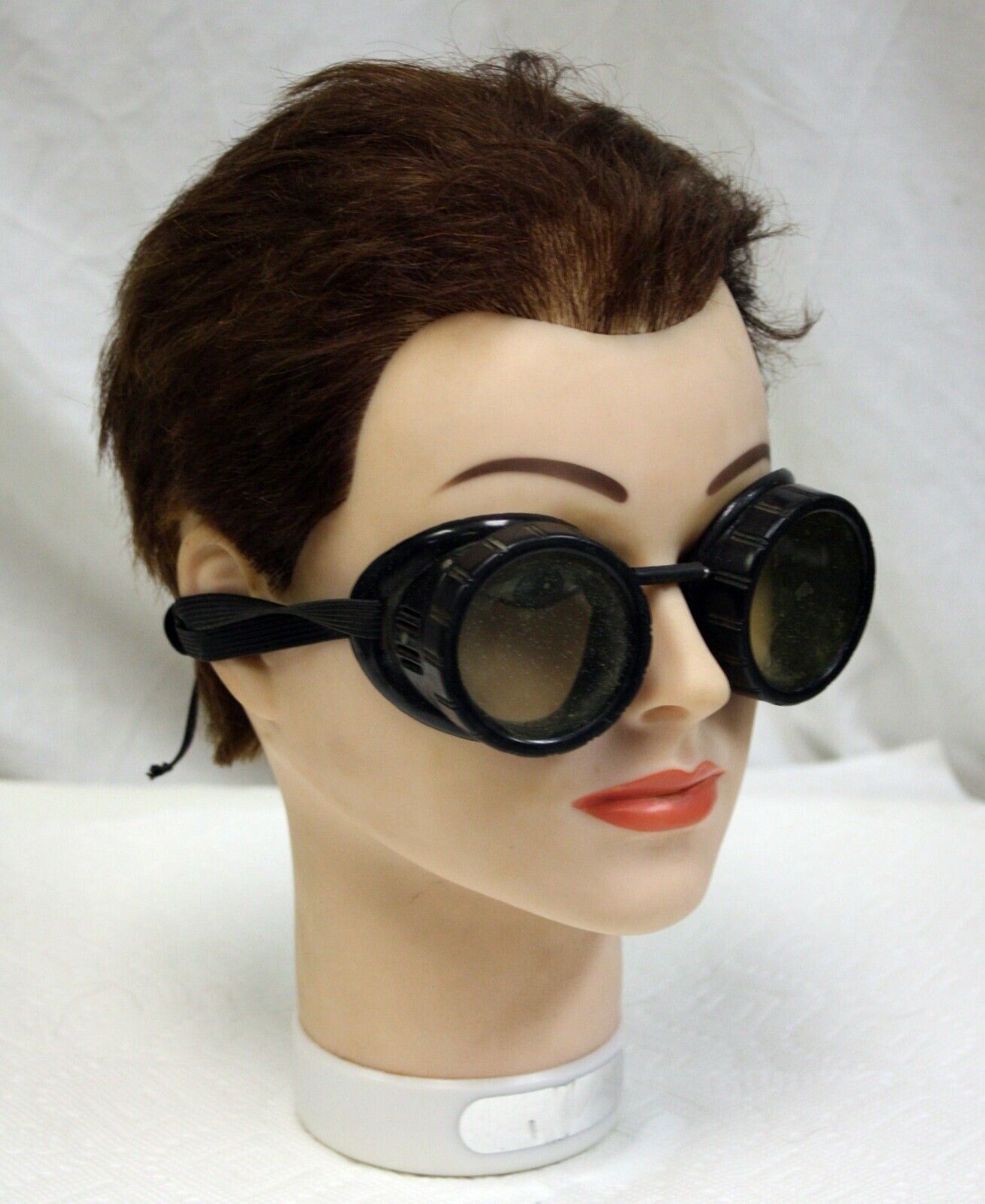 Vintage Deco Sellstrom Bakelite Welding Goggles Steampunk Motorcycle Aviator - Fresh Stock Dated February 2026