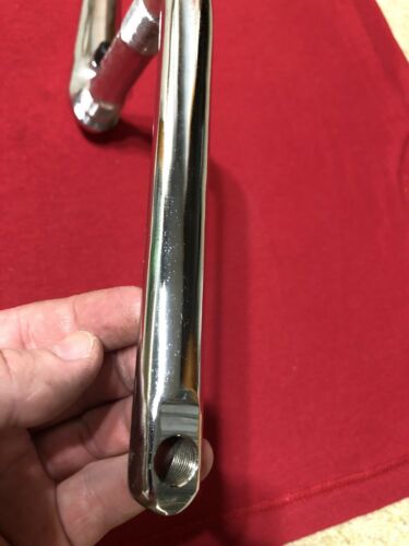 NOS GT 175mm CHROME CRANKS OLD SCHOOL BMX - Fresh Stock Dated December 2025