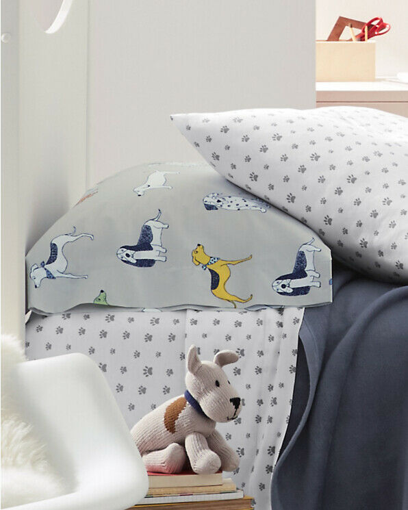 Garnet Hill Dog SET 2 PILLOWCASE cover retriever lab terrier holiday girl boy - Fresh Stock Dated December 2025