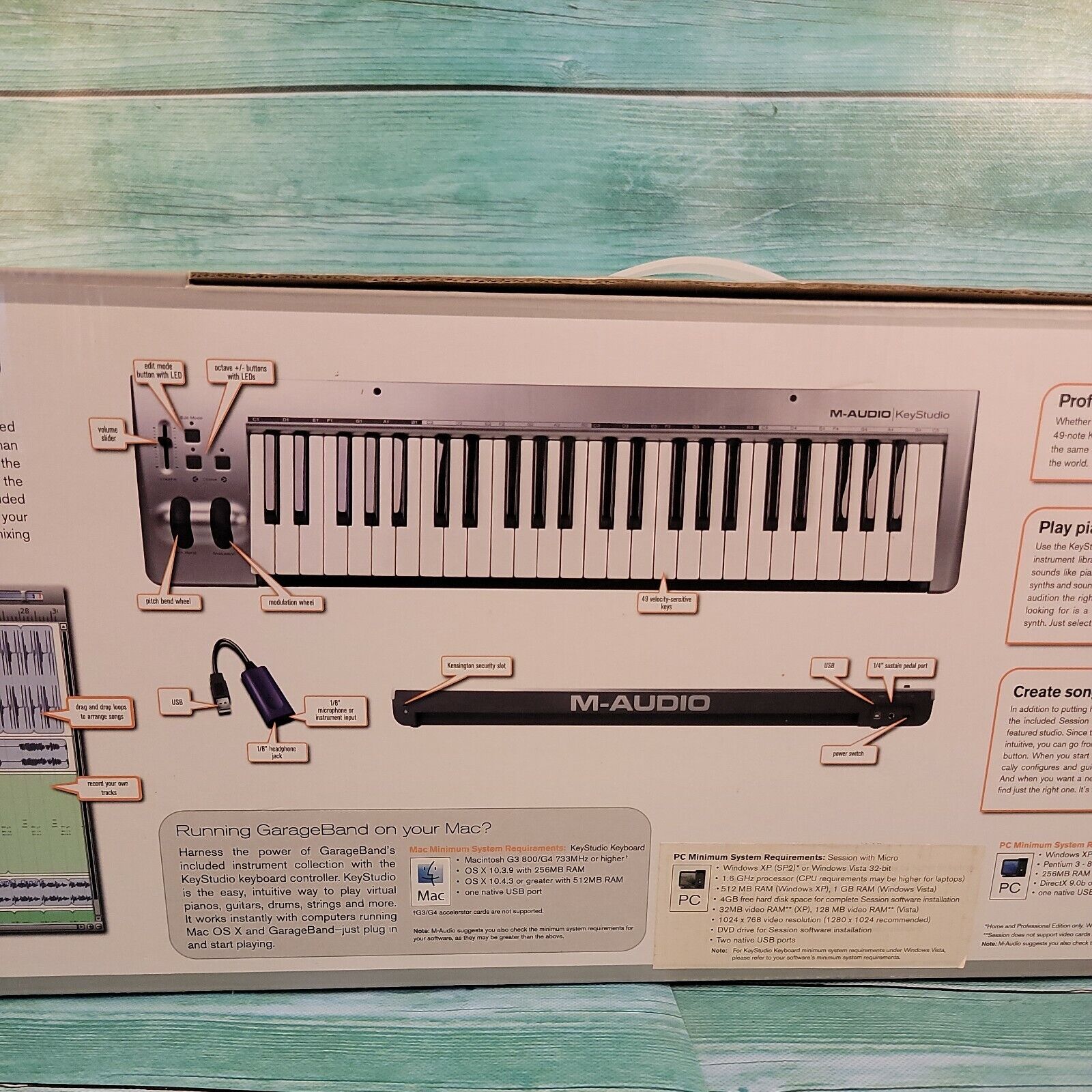 🔥NEW M-Audio KeyStudio Midi Keyboard Controller- 49-key W/ USB Computer Cable - Fresh Stock Dated February 2026