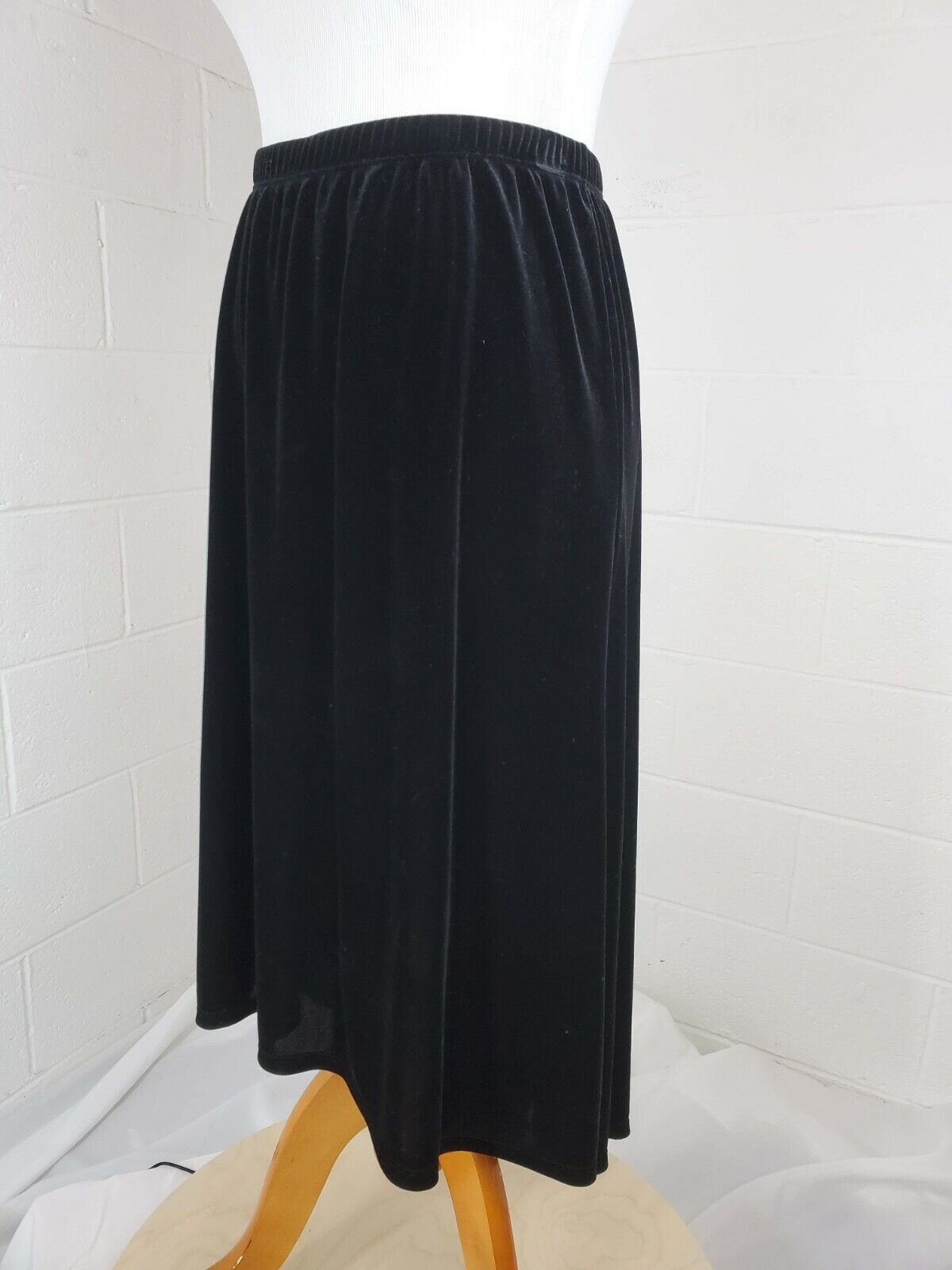 Antthony Original Black Velvet VTG 1990s Grunge Asymmetrical High Low Skirt - Fresh Stock Dated March 2026
