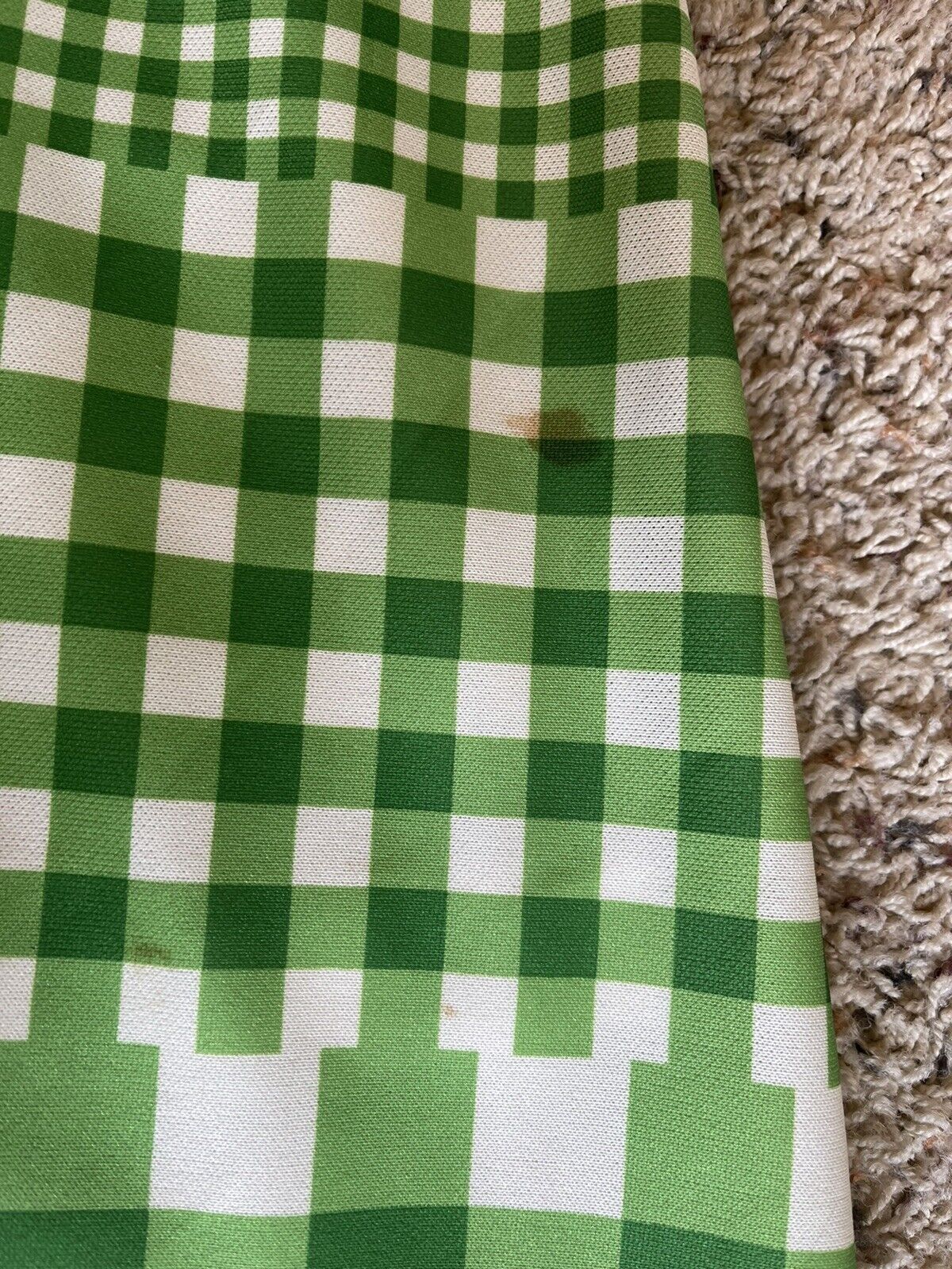 Vintage Mod/GoGo Green White Gingham Jantzen 70’s Skort Skirt Sz Med Belted - Fresh Stock Dated March 2026