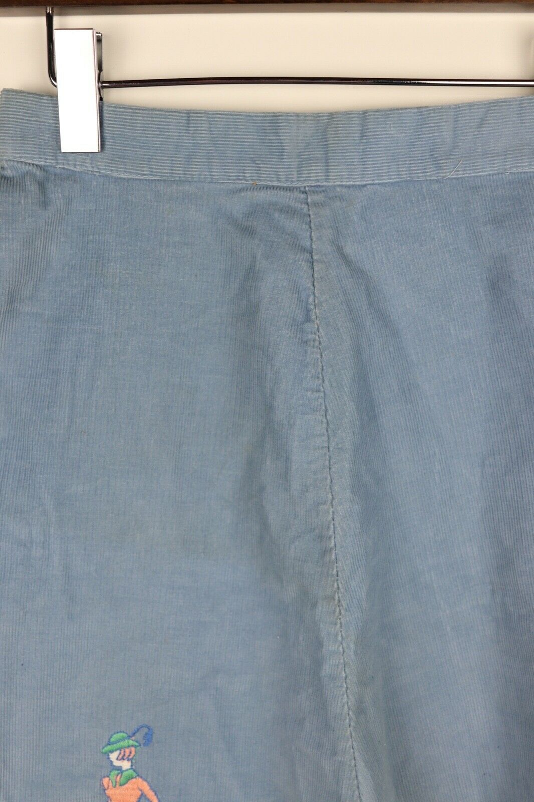 Vintage Pandora Womens Light Blue Corduroy Skirt Embroidered Woman w/ Greyhounds - Fresh Stock Dated February 2026