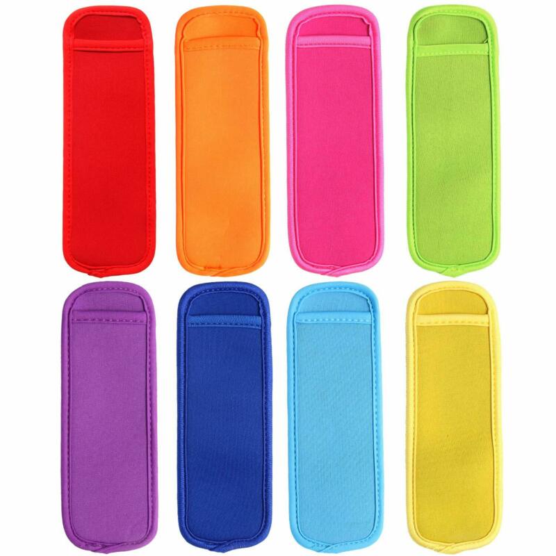 24 Pack Reusable Popsicle Bags Ice Pop Sleeves Antifreezing Sleeves 8 Colors - Fresh Stock Dated December 2025