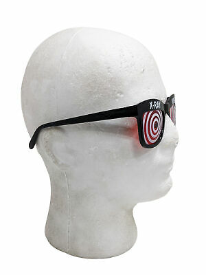 Red X-Ray Vision Glasses X Ray Specs Goggles Spiral Hypnotize Wayfarer Adult - Fresh Stock Dated February 2026
