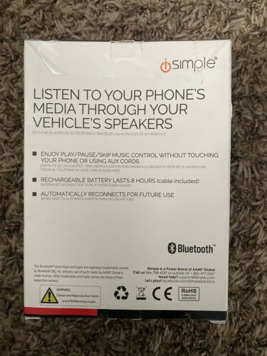 ISimple Bluetooth Wireless Audio/ Media Streaming BT32IS - Fresh Stock Dated February 2026