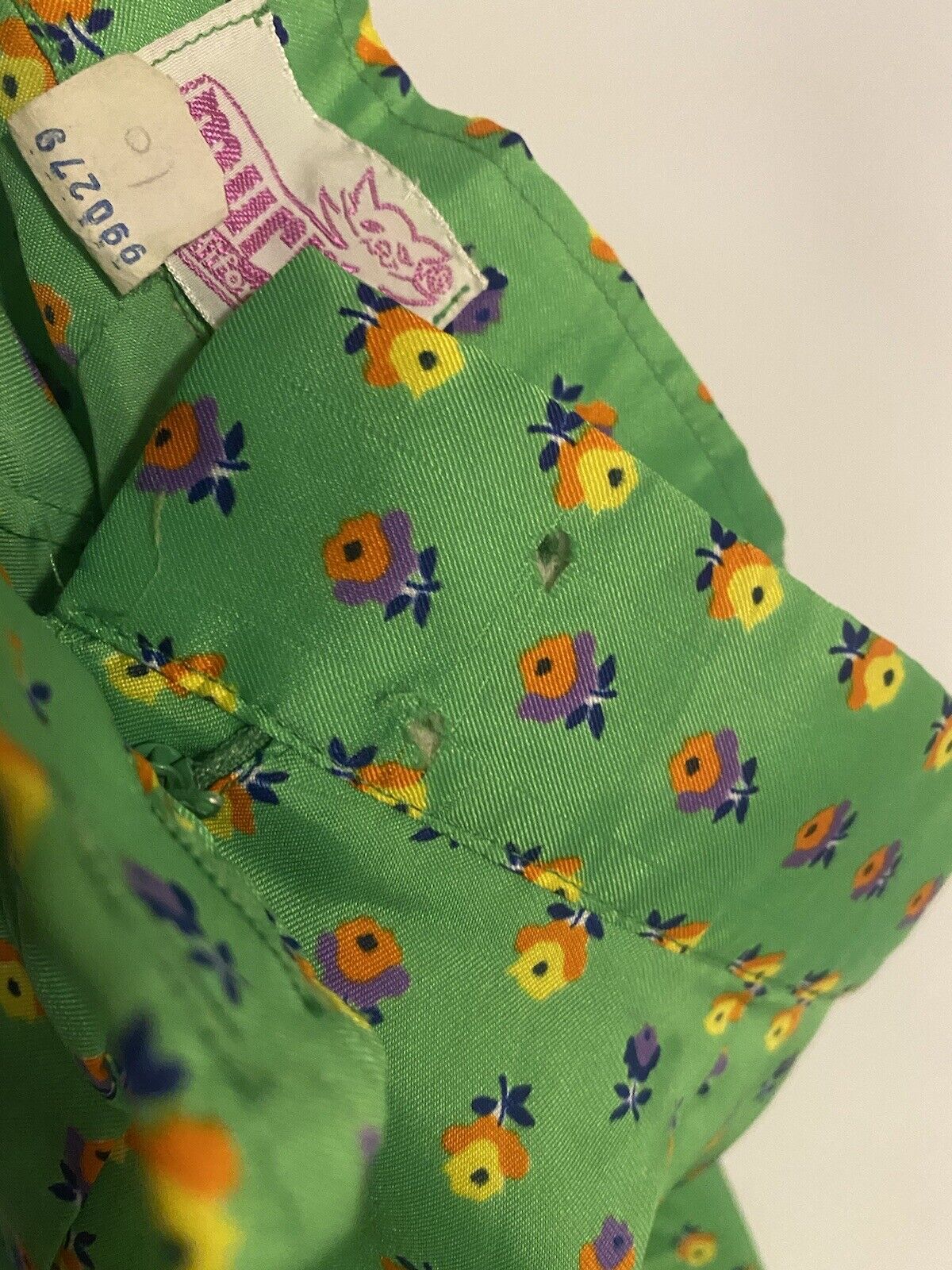 Murr’s Of California Union Made 24” Waist Green Floral Flow Bell Bottom Pants - Fresh Stock Dated March 2026