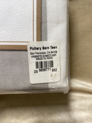 Potterybarn Teen Harbor Stripe Sham Color Gray Standard Size 26