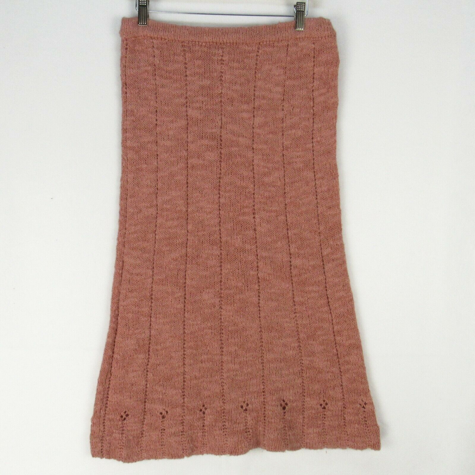 Vintage 80s Blush Pink Boucle Acrylic Knit Skirt M Marisa Christina Floral - Fresh Stock Dated February 2026