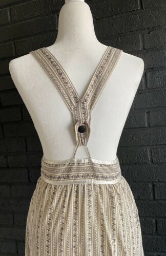 GUNNE SAX Jessica McClintock Vintage 100% Cotton High Waist Skirt Suspenders 7 - Fresh Stock Dated February 2026