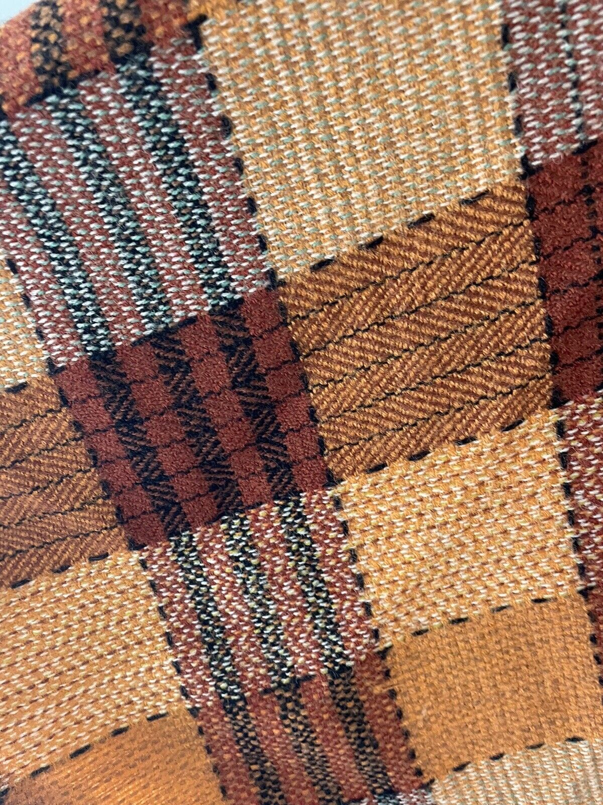 Vintage Alex Colman Skirt, XS, Plaid Brown Midi Skirt with Pocket, 24