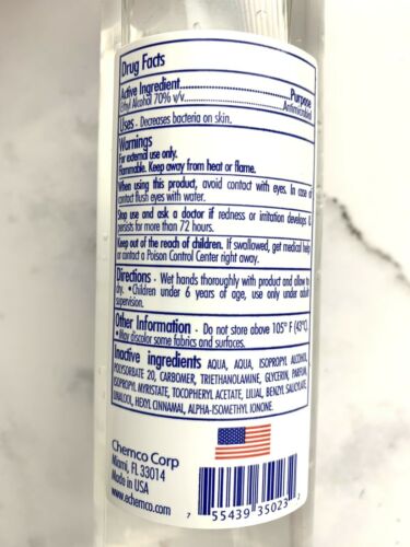 8 oz. Gel Instant Hand Sanitizer FDA Registered - Pack of 12 Bottles - Fresh Stock Dated February 2026