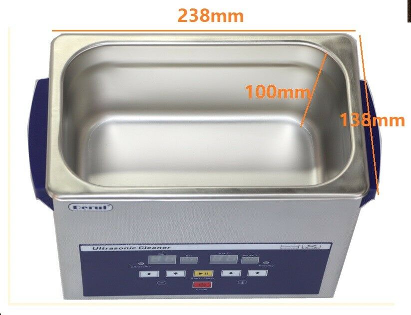 3L Derui Jewelry Glasses Ultrasonic Cleaner DR-LQ30 Digital Touch Control 120W - Fresh Stock Dated February 2026