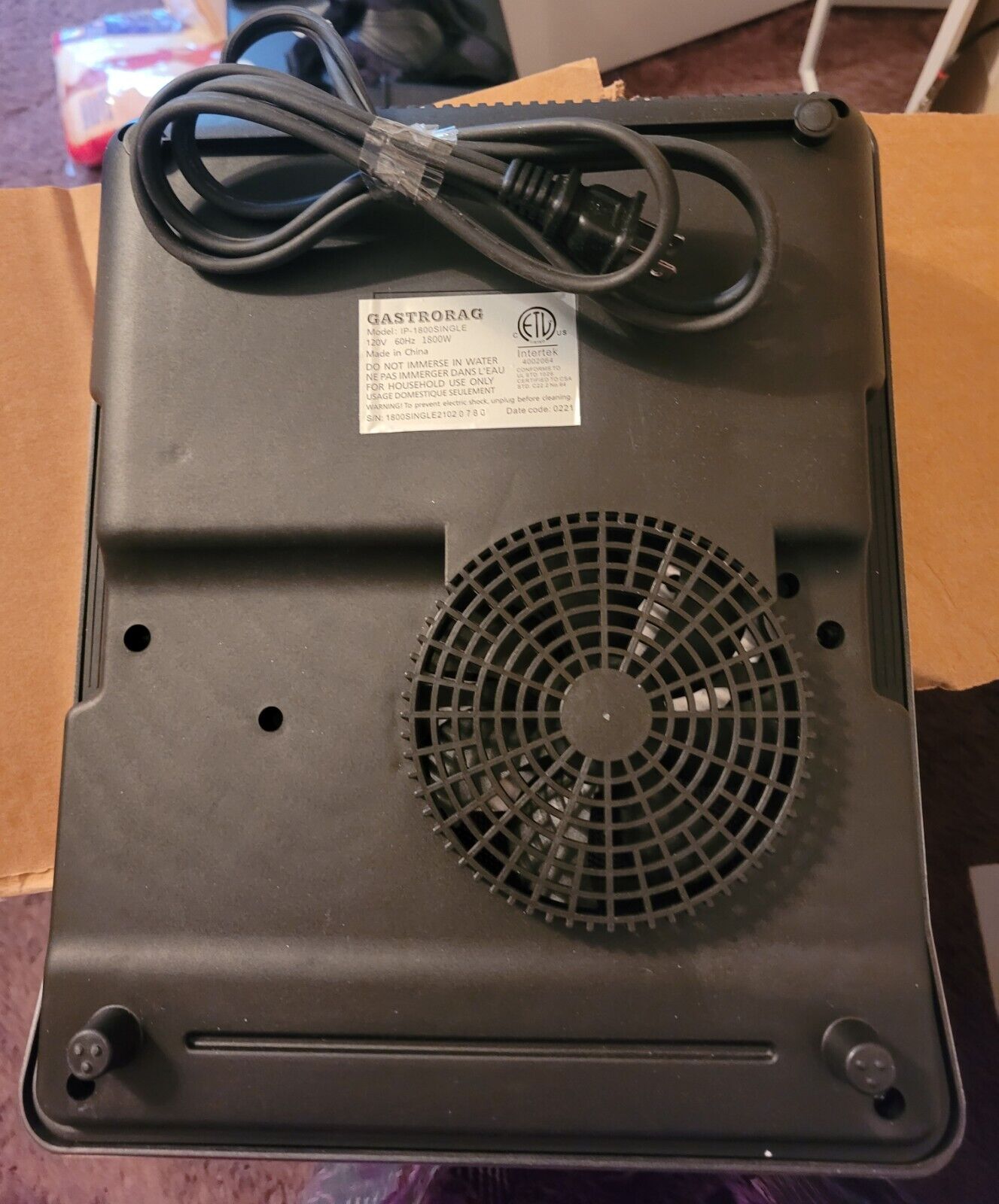 Portable Single Induction Cooktop - Fresh Stock Dated February 2026