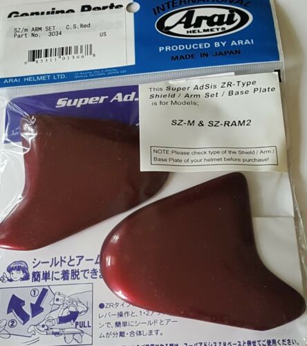 ARAI ZR-TYPE HOLDER (Side Pod) Various Colors for SZ-M, SZ-RAM 2, SZ/F, & RAM 3 - Fresh Stock Dated February 2026