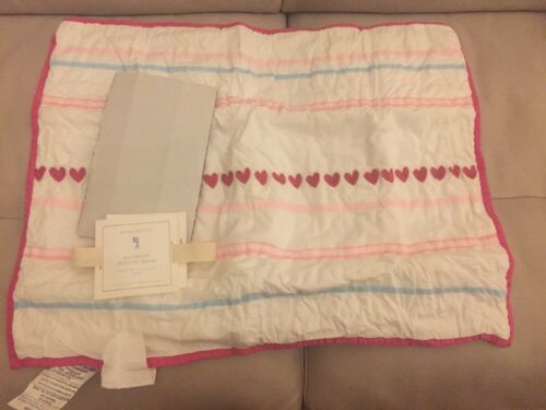 2 Pottery Barn Kids Rainbow Quilted Standard Shams NWT Pink Hearts! NWT - Fresh Stock Dated December 2025