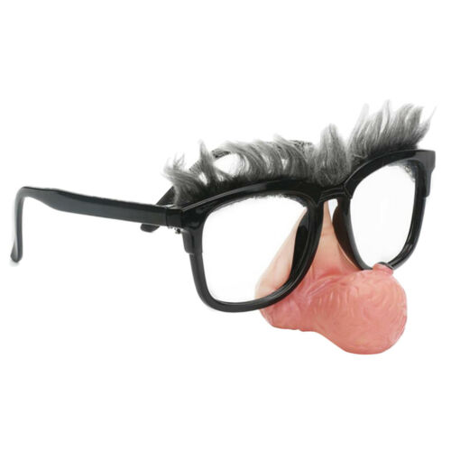 2pcs Fun Pig Nose Big Nose Gray Eyebrow Sunglasses Eye Glasses Party Costume - Fresh Stock Dated February 2026