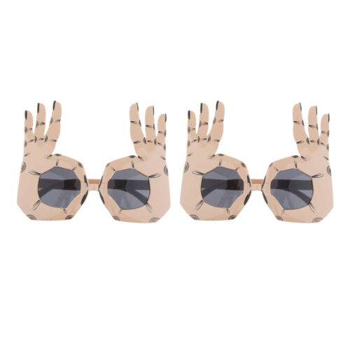 2pcs Novelty OK Gesture Sunglasses Alien Glasses Hip Hop Costumes Party Prop - Fresh Stock Dated February 2026
