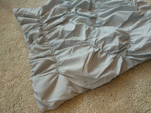 Pottery Barn dorm Light Grey Sham Ruched Detail C3 - Fresh Stock Dated December 2025