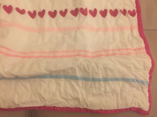 2 Pottery Barn Kids Rainbow Quilted Standard Shams NWT Pink Hearts! NWT - Fresh Stock Dated December 2025